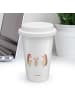 Mr. & Mrs. Panda Thermobecher To Go Igel Seilhüpfen ohne Spruch in Weiß