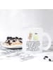 Mr. & Mrs. Panda Teetasse aus Glas Maus Sterne mit Spruch in Transparent