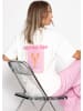 SASSYCLASSY Oversize T-Shirt mit Print in Weiß