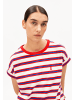 armedangels T-Shirt Idaara Stripes in rot weiß