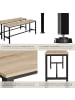 tectake 2er Set Sitzbank Fairfield, 108 x 32,5 x 50 cm, Industrial Holz hell, Eiche Sono