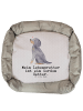 Mr. & Mrs. Panda Hundekissen Gordon Setter Lebensretter mit Spruch in Grau Pastell