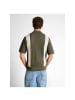 TOM TAILOR Denim Polo in faded green white colorblock