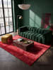 KADIMA DESIGN Teppich Hochflor Uni rutschhemmend weich wohnlich Wohnzimmer gemütlich in Rot