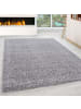 KADIMA DESIGN Teppich Hochflor Shaggy Waschbar Einfarbig RHEIN Strapazierfähig in Hellgrau