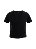 faina Damen Kurzarm-Pullover in Schwarz