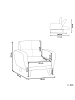 Beliani Cocktailsessel FLORLI in Grün/Braun - (W) 89 x (H) 82 x (L) 85 cm