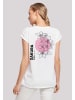F4NT4STIC Extended Shoulder T-Shirt Sakura Japan Grafik in weiß
