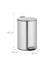 relaxdays Treteimer in Silber - 12 l
