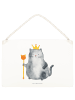 Mr. & Mrs. Panda Deko Schild Katze König ohne Spruch in Transparent