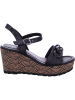 Marco Tozzi Keilsandalette in schwarz