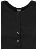 Urban Classics Urban Classics Damen Ladies Cropped Button Up Rib Tee in black