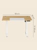 SONGMICS Schreibtisch Balok in Natureichenfarben-Weiß - (B)120 x (H)(72-120) x (T)60 cm