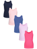 TupTam Mädchen Kinder Unterhemd 5er Pack in rosa/lila