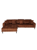 MCW Ecksofa 3-Sitzer J54, Samt rost-rot
