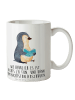 Mr. & Mrs. Panda Kaffeetasse Pinguin Buch mit Spruch in Weiß