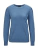 GOLDNER Weicher Strickpullover mit modernen Ballonärmeln in jeansblau