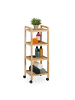 relaxdays Badregal in Natur - (B)35 x (H)97 x (T)31 cm