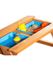 Coemo 2in1 Kindersitzgruppe und Sand-und Wasserspieltisch aus Holz in natur