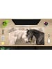 Tischsetmacher.de Schreibtischunterlage "Liebende Pferde" in Schwarz/Weiß (L)100 x (B)50
