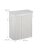 relaxdays Wäschesortierer in Weiß - (B)55 x (H)63 x (T)35 cm