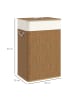 HOMCOM Wäschekorb-40L x 30B x 60H cm-Braun