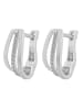 Adeliás Damen Ohrringe – Ohrstecker aus 925 Silber mit Zirkonia in silber