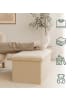 relaxdays Sitzbank in Beige - (B)76 x (H)38 x (T)38 cm