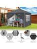 COSTWAY 3x3 m Faltpavillon mit 4 Seitenwänden in Grau