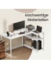 VASAGLE Computertisch Barnet in Weiß - (B)120 x (H)76 x (T)80 cm