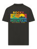 F4NT4STIC Oversize T-Shirt US National Parks Rocky Mountain Sunset in schwarz