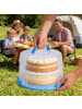 relaxdays Tortenbehälter in Blau - (H)22,5 x (Ø)34,5 cm