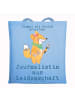 Mr. & Mrs. Panda Tote Bag Journalistin Leidenschaft mit Spruch in Sky Blue