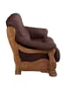 58 aufm Kessel SOFA 3-Sitzer Katlin Bezug Echtleder Eiche rustikal P43 / burgund