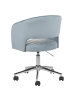 Beliani Bürostuhl KATONAH in Blau/Schwarz/Silber - (W) 57 x (H) 78 x (L) 57 cm