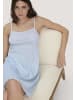 Hessnatur Hessnatur Pointelle Nachthemd PURE COTTON aus reiner Bio-Baumwolle in nordisch blau