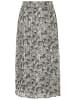 LASCANA Plisseerock in schwarz-beige bedruckt