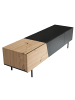 KADIMA DESIGN Lowboard Schwarz mit Eiche-Dekor 150x40x40 TV-Kommode Modern, in Braun-Schwarz