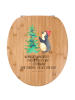 Mr. & Mrs. Panda Motiv WC Sitz Pinguin Weihnachtsbaum mit Spruch in Braun