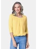 GOLDNER Chiffon-Shirt mit 3/4-Arm, Rundhals in gelb