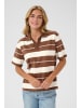 Kaffe T-shirt KArina Baggy fit in Deep Taupe W. Chalk Stripes