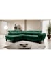 MF Design Nobel Recamiere Links in Flaschengrün -  (L) 265 x (B) 265 x (H) 100 cm