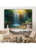 MuchoWow Leinwand bilder Wasserfall Sonnenstrahlen (BxH)