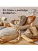 Praknu Gärkorb zum Brotbacken - Aus nachhaltigem Rattan - Rund - 30cm - Set