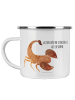 Mr. & Mrs. Panda Kaffeetasse Sternzeichen Skorpion mit Spruch in Weiß