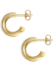Lulu & Jane Creolen aus Messing mit Zirkonia in gelbgold
