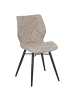 Beliani 2er-Set Esszimmerstuhl LISLE in Beige/Schwarz