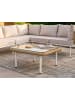 Beliani Couchtisch BAUCINA in Weiß/Braun - (W) 60 x (H) 30 x (L) 60 cm