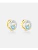 Diamant L'éternel Ohrstecker, mit Blautopas, 375 Gelbgold
