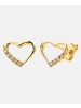 Diamant L'éternel Ohrringe aus 375 Gelbgold mit Diamant Herz-Design